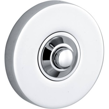 Beldrukker Vivo rond glans chroom