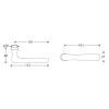 Deurkruk Linea (gatdeel) messing gepolijst gelakt