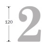 Huisnummer Roman 120mm antiek chroom