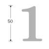 Huisletters Roman mat zwart 50mm