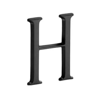 Huisletters Roman mat zwart 50mm