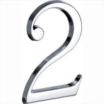 Huisnummer Roman 120mm glans chroom