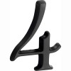 Huisnummer Roman 50mm messing mat zwart