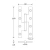 Paumelle recht 160x80x15