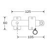 Luikoverslag blokkeerbaar 130mm ijzer