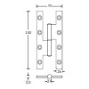Paumelle recht 140x70x15