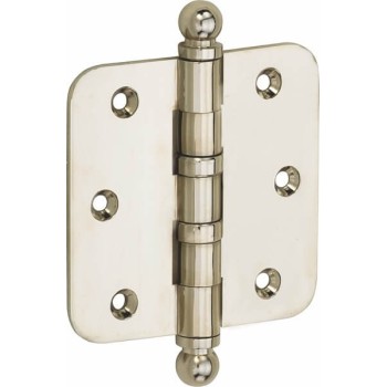 Kogellager scharnier 89x89 glans nikkel bol