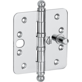 Kogellager scharnier 89x89mm glans chroom bol SKG***