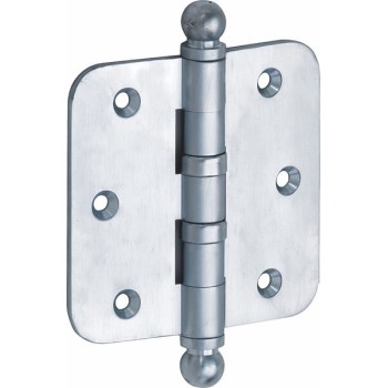 Kogellager scharnier 89x89 mat chroom bol