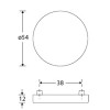 Blind veiligheidsrozet Vivo 50mm glans chroom SKG