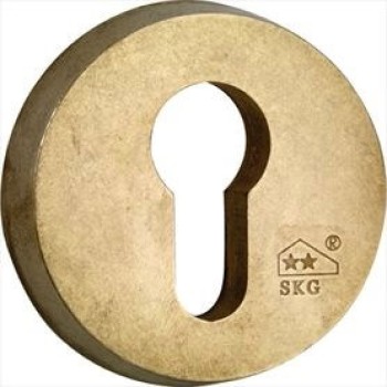 Cilinderrozet SKG Elegant BU messing getrommeld ongelakt