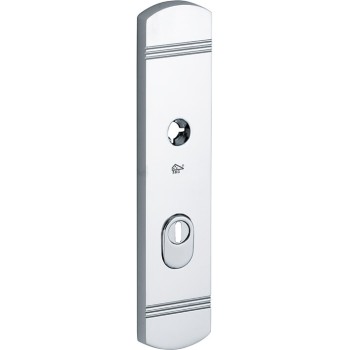 Veiligheidsschild Art Deco BU glans chroom KT