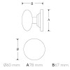 Voordeurknop Fungo 60mm mat zwart