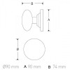 Voordeurknop Fungo 90mm mat zwart