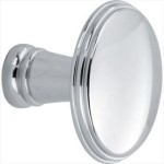 Knop Art-Deco tbv SKG schild glans chroom