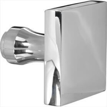 Deurknop Bauhaus tbv SKG schild glans chroom