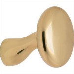 Knop Paddestoel tbv SKG schild messing ongelakt