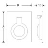 Luikring verdekt 40x30mm glans nikkel