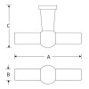 Meubelknop Chemin de Fer mat zwart 47x9mm