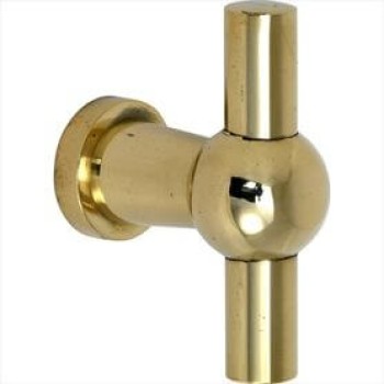 Meubelknop Chemin de Fer messing ongelakt 47x9mm