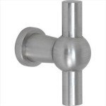 Meubelknop Chemin de Fer mat nikkel ongelakt 58x10mm