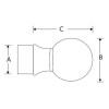 Einddop RVS 38mm