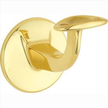 Leuninghouder Elegant M8 hol messing gepolijst gelakt