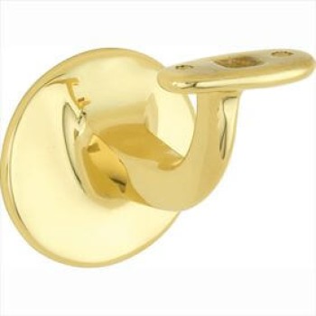 Leuninghouder Elegant vlak M8 messing gepolijst gelakt