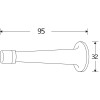 Deurbuffer messing gepolijst gelakt