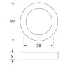 Blind rozet Vivo 50mm antiek nikkel