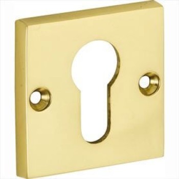 Cilinderrozet Bauhaus-Style messing gepolijst gelakt