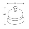 Receptiebel Elegant glans nikkel