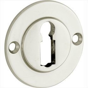 Sleutelrozet Chemin de Fer 50mm glans nikkel