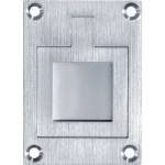 Luikring rechthoekig 66x48mm mat chroom