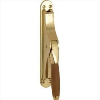 Pompespagnolet Ton messing gepolijst gelakt teak