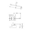 Combi uitzetter Elegant 125mm messing gepolijst gelakt